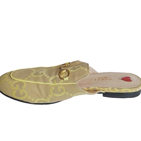 GUCCI YELLOW JUMBO GG PRINCETON SLIPPERS (38.5) - Picture 7 of 13